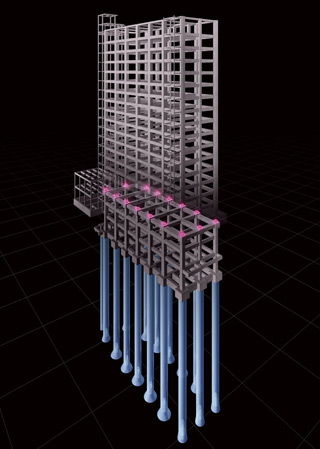 earthquake ・ Disaster-prevention measures.  [Seismic isolation structure (except for the store portion)]  ※ Structure conceptual diagram, In fact a somewhat different in the things that caused draw based on the drawings of the planning stage.