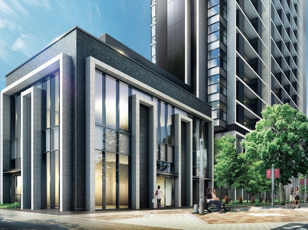 Other. Exterior - Rendering ( ※ In which the person or the like CG synthesis to that caused drawn based on drawing planning stage, In fact a slightly different. Details and equipment, etc. of shape, we have omitted.  ※ Trees, etc. is actually a little different in what drew the image of the location after you've grown on site. still, Planted 栽計 images are subject to change.  ※ Some off-site (around the building outline shape and pedestrian road ・ Roadside trees, etc.) together we Chakuirodori)