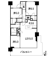 Floor: 3LD ・ K + 2N (storeroom) + 2WIC (walk-in closet), the area occupied: 81.2 sq m, Price: TBD