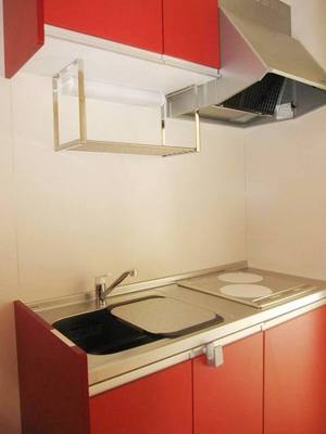 Kitchen. Vivid red of the system kitchen!