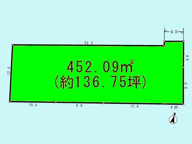 Compartment figure. Land price 38,760,000 yen, Land area 452.09 sq m compartment view