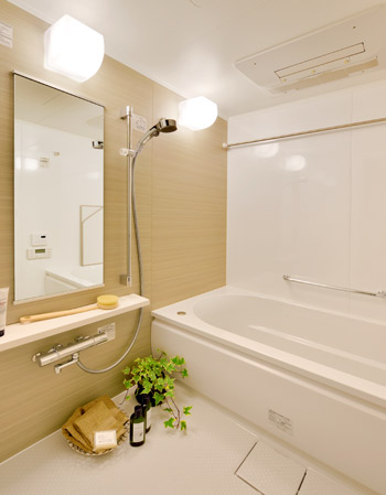 Bathing-wash room. Relaxation of the bathroom to heal the mind and body