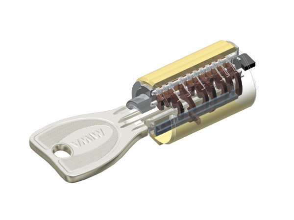 Security.  [Dimple key] Copy is extremely difficult in the front door, Also adopted a dimple key that is effective in resistance to picking measures. (Conceptual diagram)