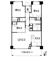Floor: 3LDK + WIC, the occupied area: 67.89 sq m