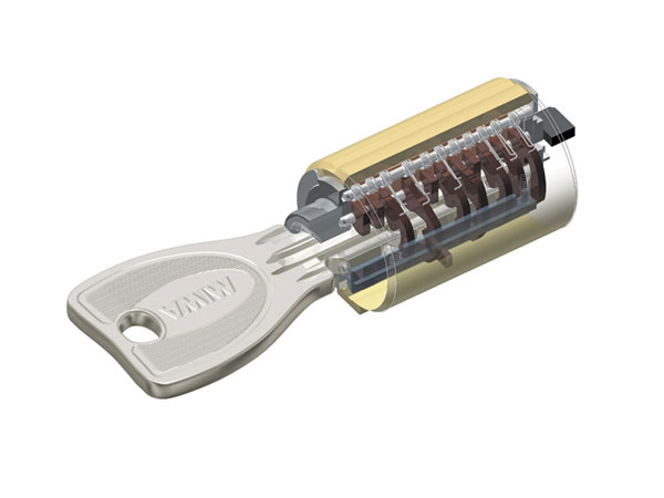 Security.  [Progressive cylinder key] And about 100 billion kinds of key pattern, Replication is unlikely progressive cylinder key having a resistance picking performance. Operation is also easy in the reversible type.  ※ Than Miwa Lock website (conceptual diagram)