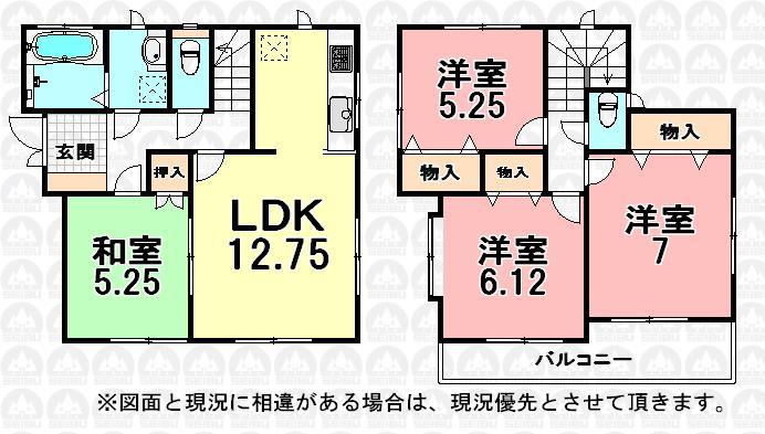 Floor plan. (A Building), Price 33,800,000 yen, 4LDK, Land area 88.62 sq m , Building area 87.14 sq m