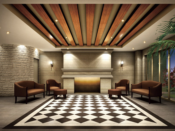 Buildings and facilities. Beautifully ornate building, which is arranged at a sufficient distance from the main street, Entrance Hall nestled in the back of the approach and spacious. Motif Azel-Rideau Castle corridor of France, Magnificent space is directing, To Talking with the visiting guest, It provides us with a sophisticated moments. (Entrance Hall Rendering CG)