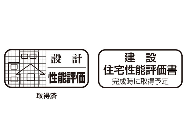 Building structure.  [Get the house performance evaluation to all households] Third-party organization (Minister of Land, Infrastructure and Transport registered received housing performance evaluation institutions) is, We have introduced the "Housing performance evaluation system" to evaluate the performance of the housing on the basis of objective criteria.  ※ For more information see "Housing term large Dictionary"