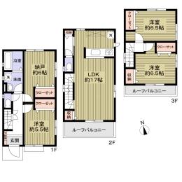 Floor plan. 29,800,000 yen, 3LDK + S (storeroom), Land area 83.69 sq m , Building area 101.43 sq m