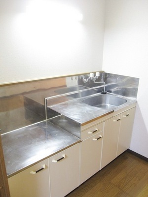 Kitchen. Two-burner gas stove installation Allowed
