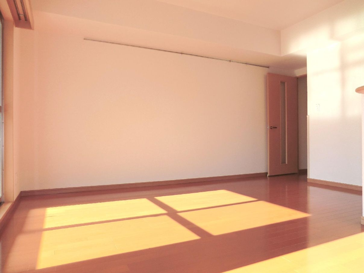 Living and room. It is living the bright sunshine enters