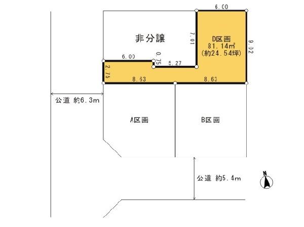 Compartment figure. Land prices - Preferred present status if different from the drawing