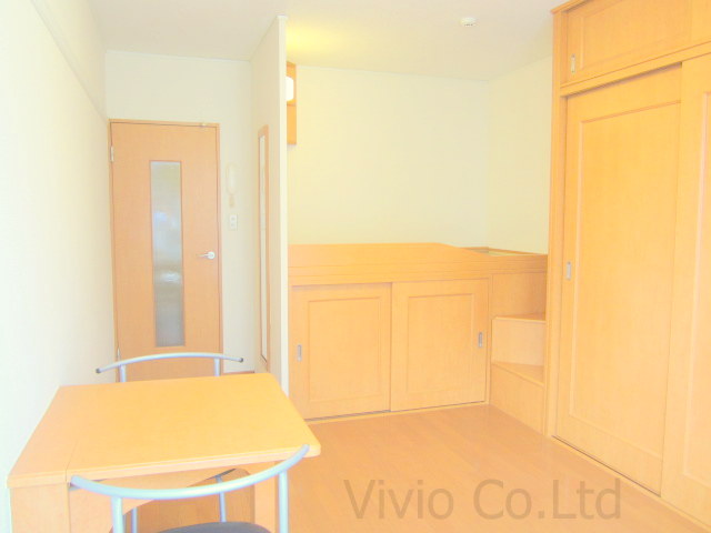 Other room space. There is a built-in bed