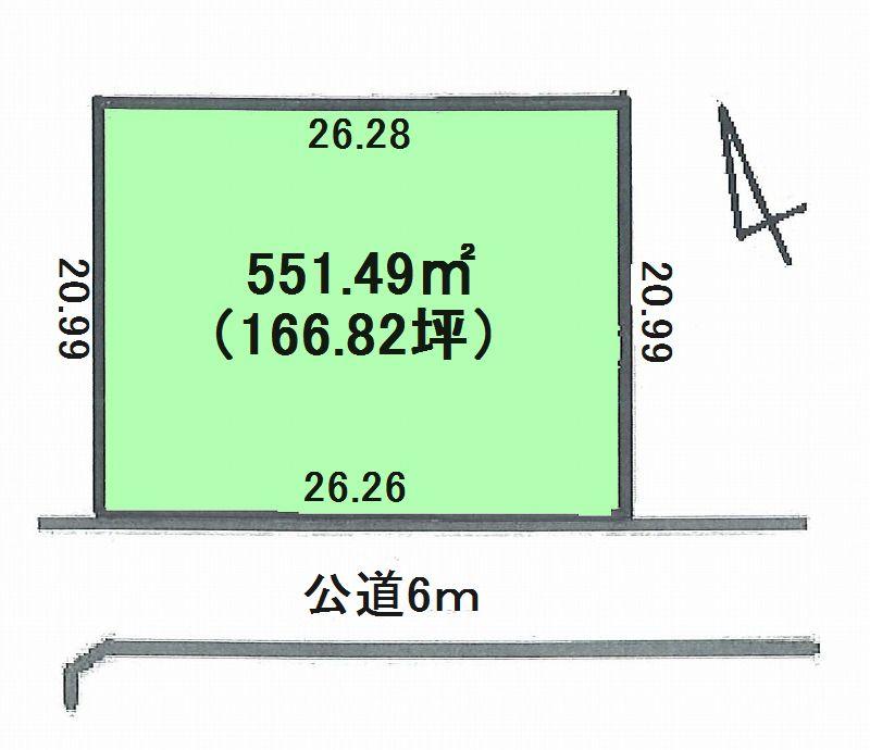 Compartment figure. Land price 83,410,000 yen, Land area 551.49 sq m