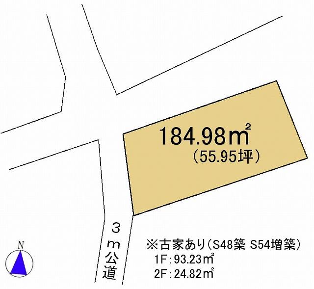 Compartment figure. Land price 4.3 million yen, Land area 184.98 sq m