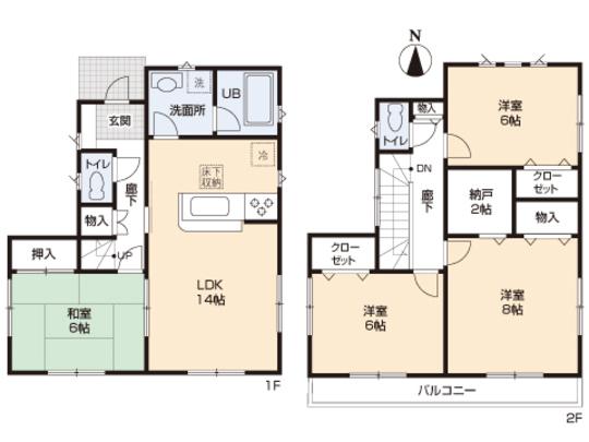Floor plan. 23.8 million yen, 4LDK, Land area 160.45 sq m , Building area 97.2 sq m floor plan