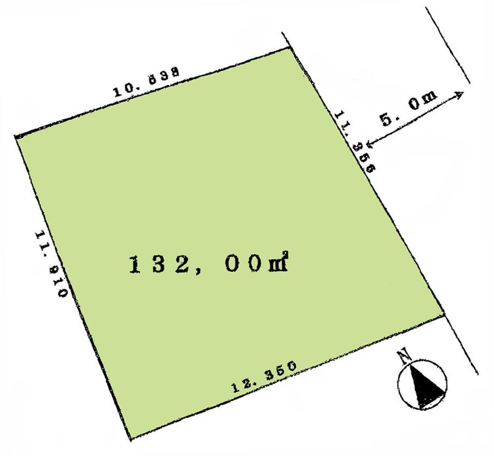 Compartment figure. Land price 11.8 million yen, Land area 132 sq m compartment view
