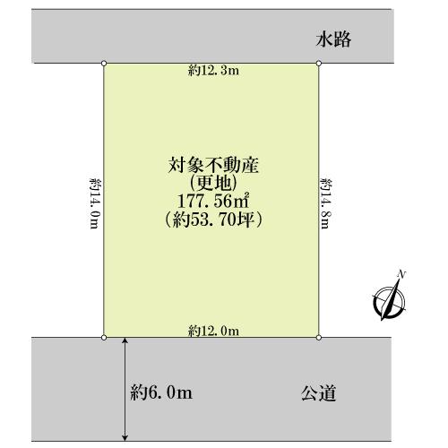 Compartment figure. Land price 8.8 million yen, Land area 177.56 sq m