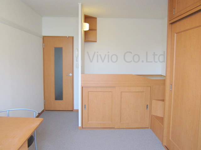 Other room space. There is a built-in bed