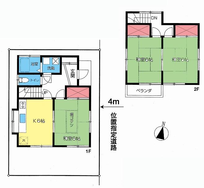 Compartment figure. Land price 4.9 million yen, Land area 72.26 sq m compartment view