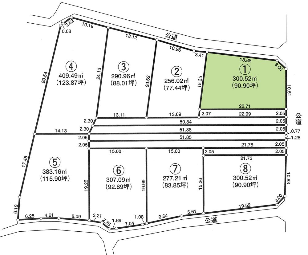 Compartment figure. Land price 10 million yen, Land area 300.52 sq m
