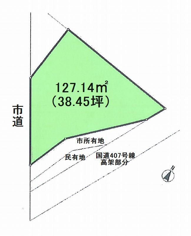 Compartment figure. Land price 13.4 million yen, Land area 127.14 sq m
