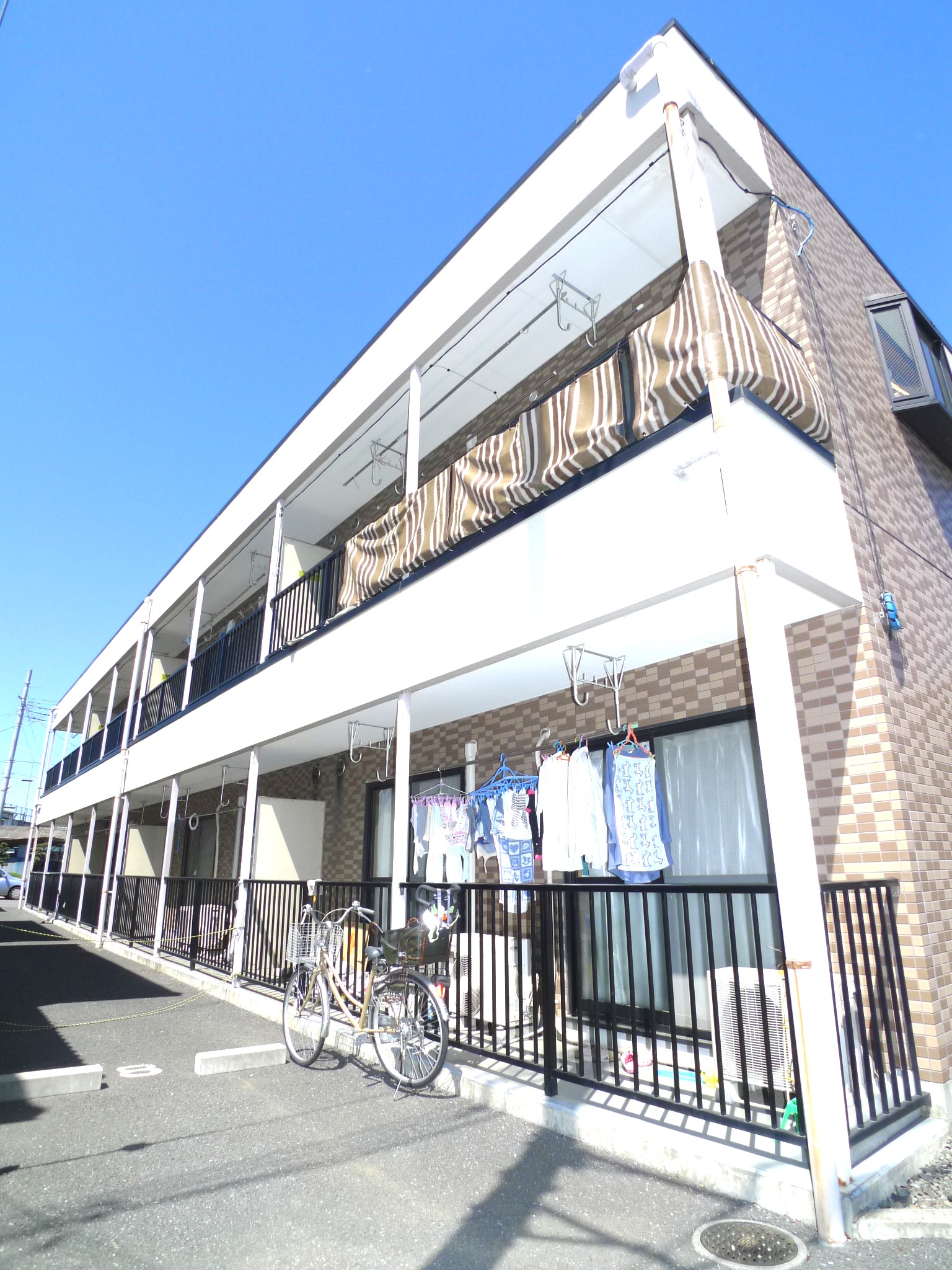 Building appearance. Day good