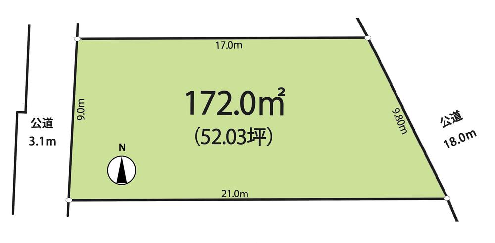 Compartment figure. Land price 20 million yen, Land area 172 sq m compartment view
