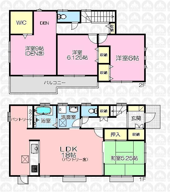 Floor plan. 26,900,000 yen, 4LDK, Land area 179.98 sq m , Building area 107.02 sq m