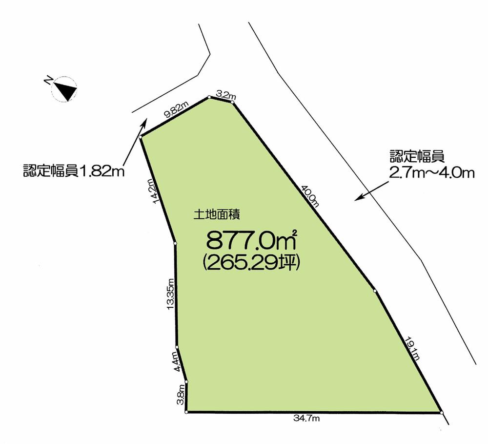 Compartment figure. Land price 7 million yen, Land area 877 sq m compartment view