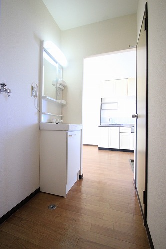 Washroom. Undressing space with a separate wash basin