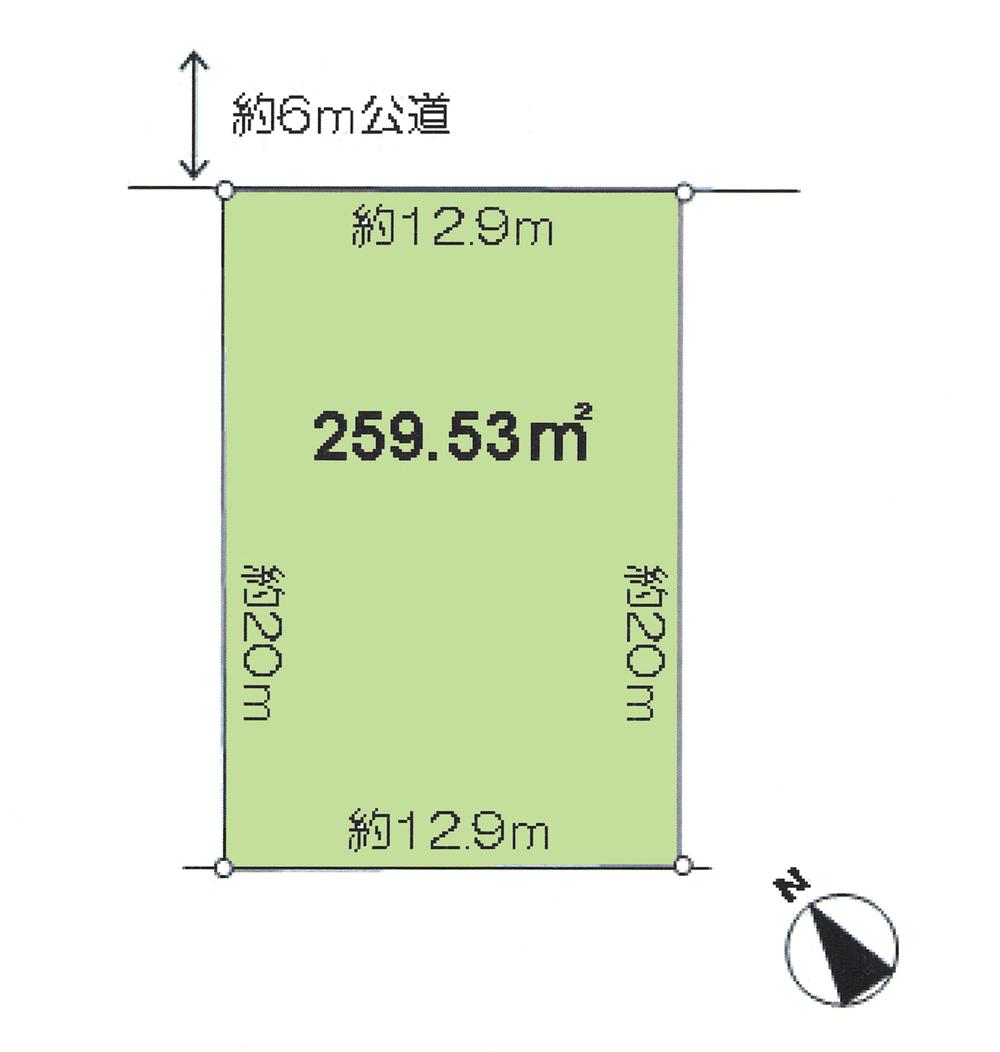 Compartment figure. Land price 28.8 million yen, Land area 259.53 sq m compartment view
