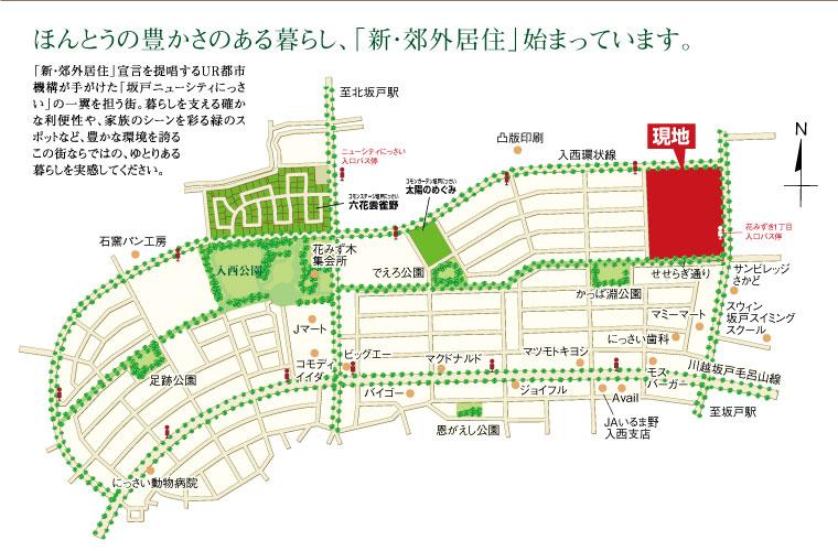 Local guide map. Nissai Hana Mizuki map