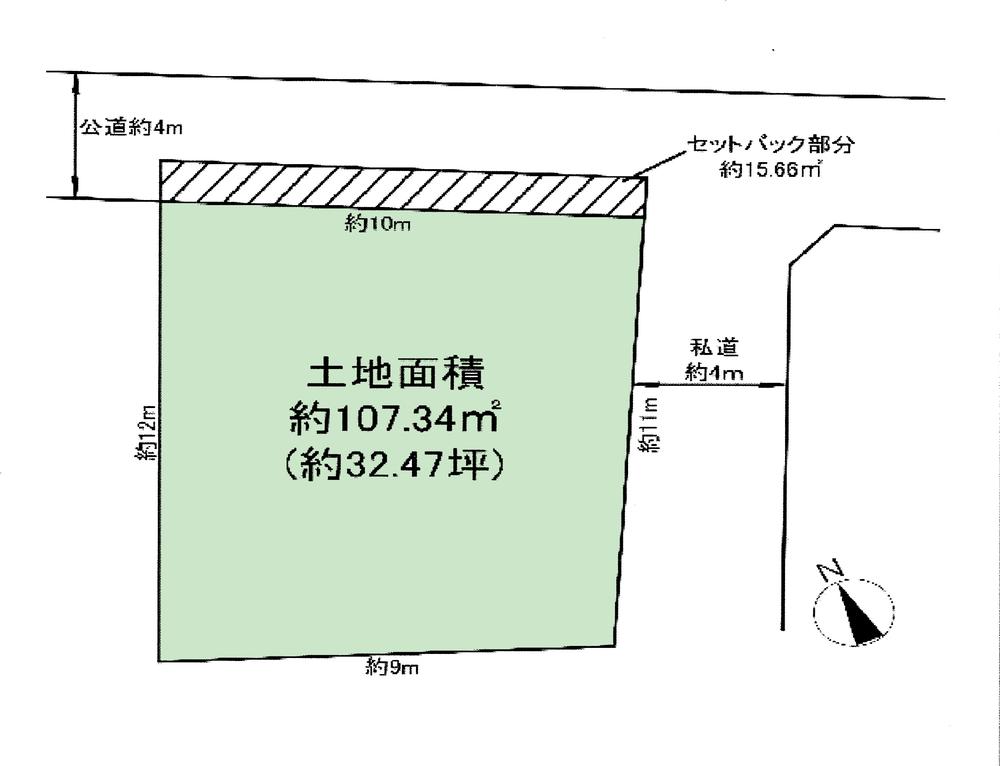 Compartment figure. Land price 11.9 million yen, Land area 107.34 sq m compartment view