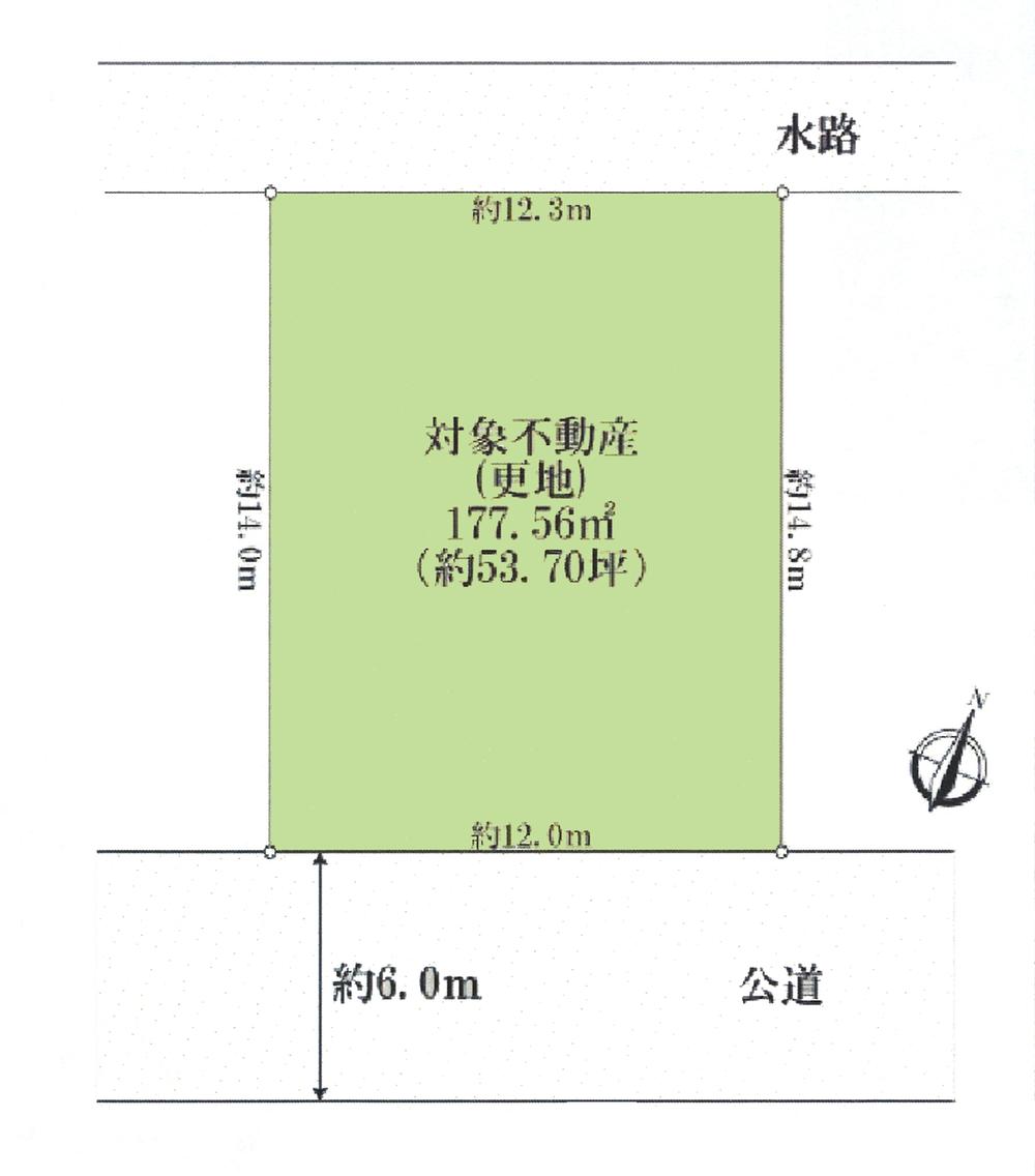 Compartment figure. Land price 8.8 million yen, Land area 177.56 sq m compartment view