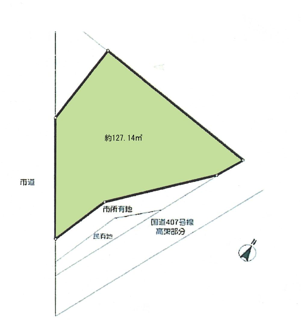 Compartment figure. Land price 13.4 million yen, Land area 127.14 sq m compartment view