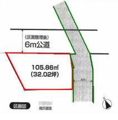 Compartment figure. Land price 12.5 million yen, Land area 105.86 sq m