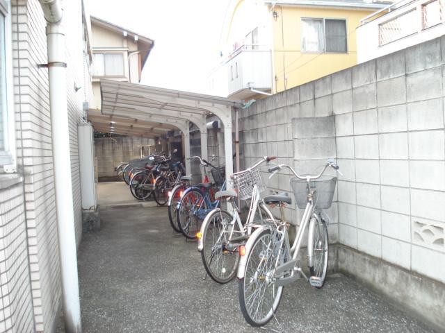 Entrance. Bicycle-parking space