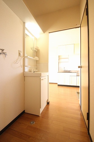 Washroom. Undressing space with a separate wash basin