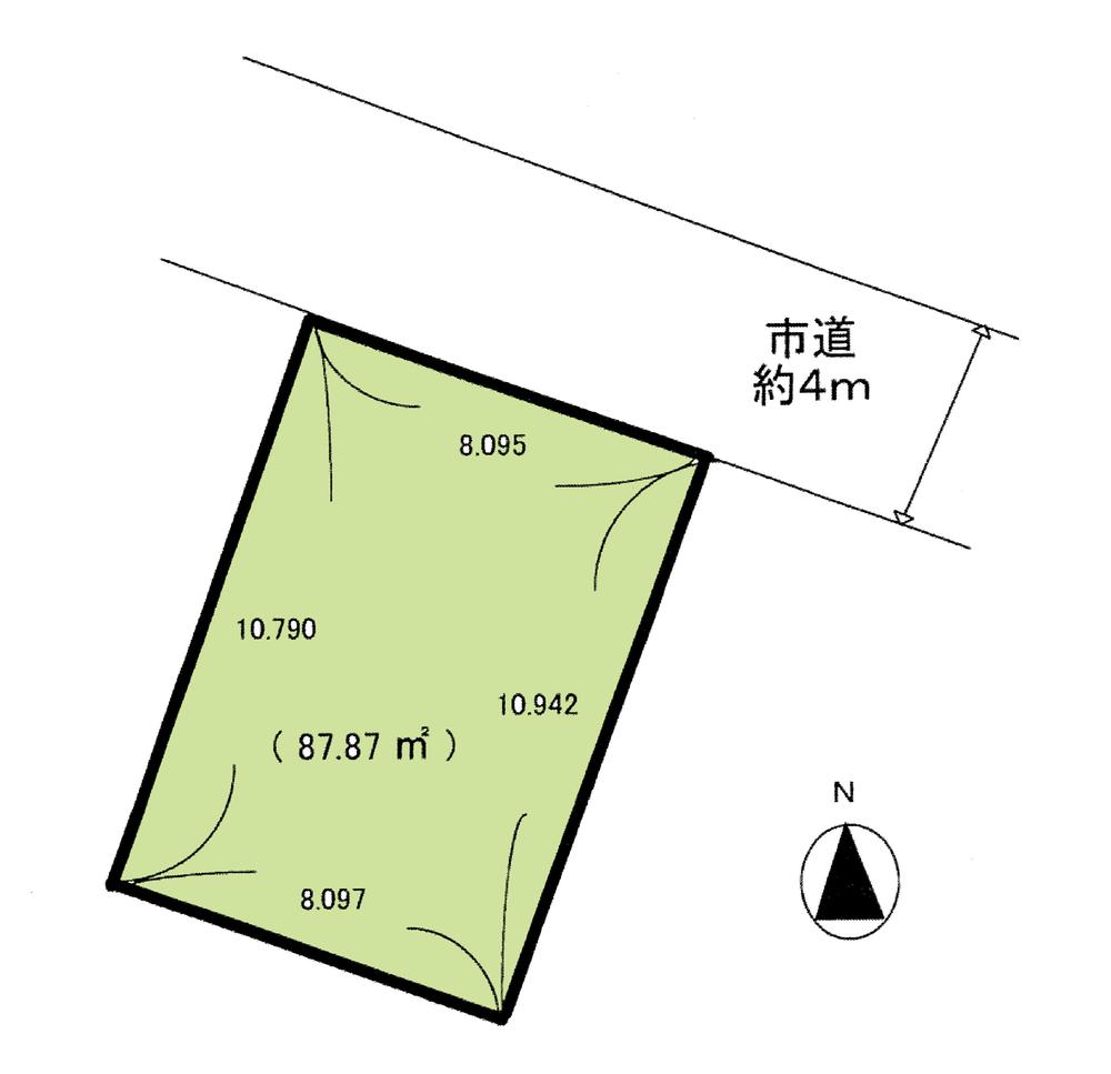 Compartment figure. Land price 5 million yen, Land area 87.87 sq m compartment view