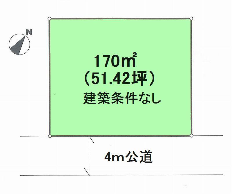 Compartment figure. Land price 18.9 million yen, Land area 170 sq m