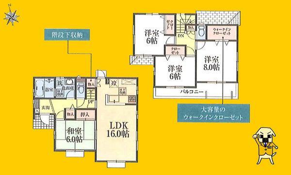 Floor plan. 23.8 million yen, 4LDK, Land area 322.39 sq m , Building area 103.5 sq m