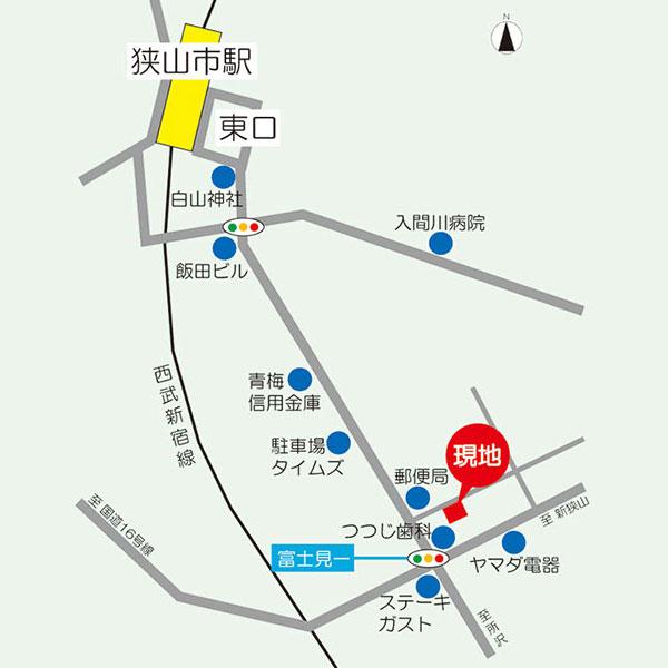 Local guide map.  ※ Near the guide map