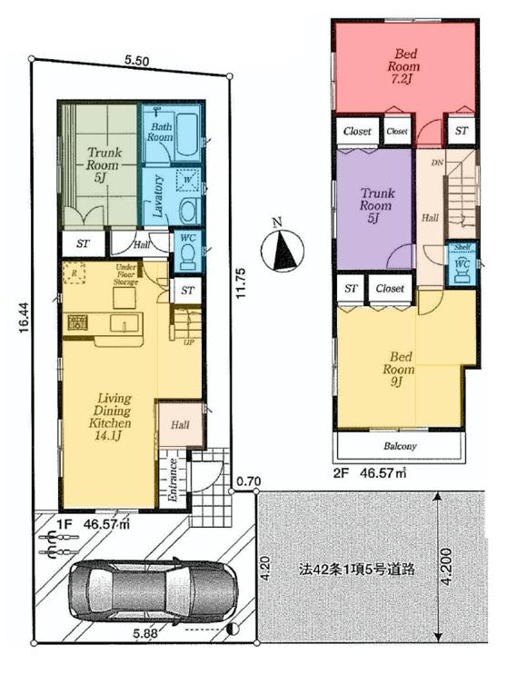 Floor plan. 39,800,000 yen, 4LDK, Land area 91.68 sq m , Building area 93.14 sq m