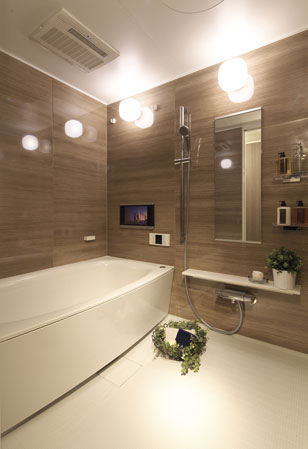 Bathing-wash room.  [bathroom] Simple and stylish i-X series. Also installed bathroom ventilation drying heater. Suppressing the occurrence of mold, Also useful, such as the washing of a rainy day. It keeps the comfort in the pre-heating and cool breeze function.