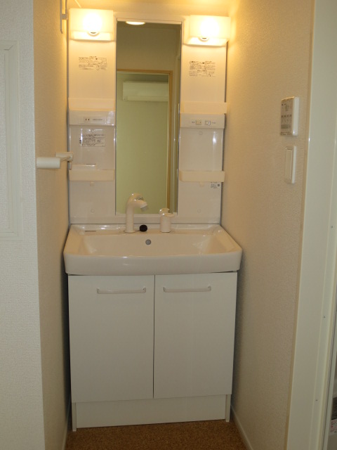 Washroom. It is a photograph of another room