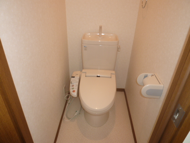 Toilet. It is a photograph of another room
