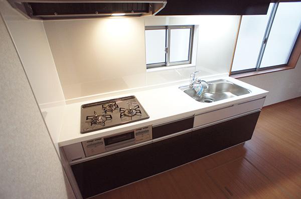 Kitchen. System kitchen of muted colors Indoor (10 May 2013) Shooting 1 Building