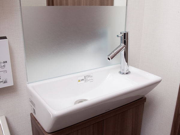 Toilet.  [Dedicated wash-basin] To all types of toilet, Was set up easy-to-use and a clean hand washing bowl. It will produce the toilet as a high-quality space.