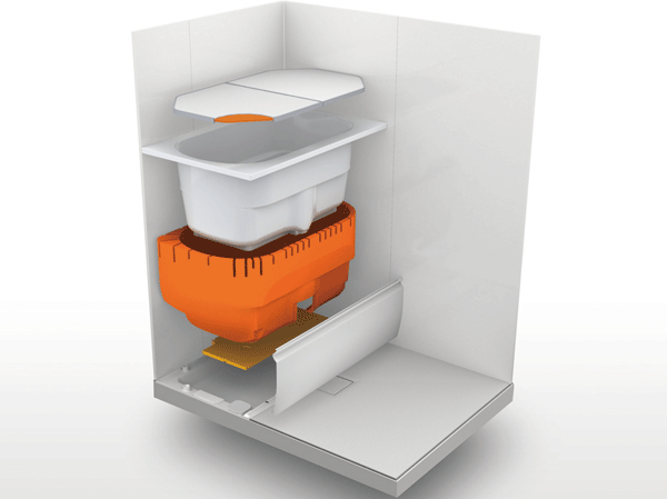 Bathing-wash room.  [Samobasu] By the tub to heat insulation structure, A long time keep the temperature of the bath of hot water. Comfortable and economical equipment. (Conceptual diagram)